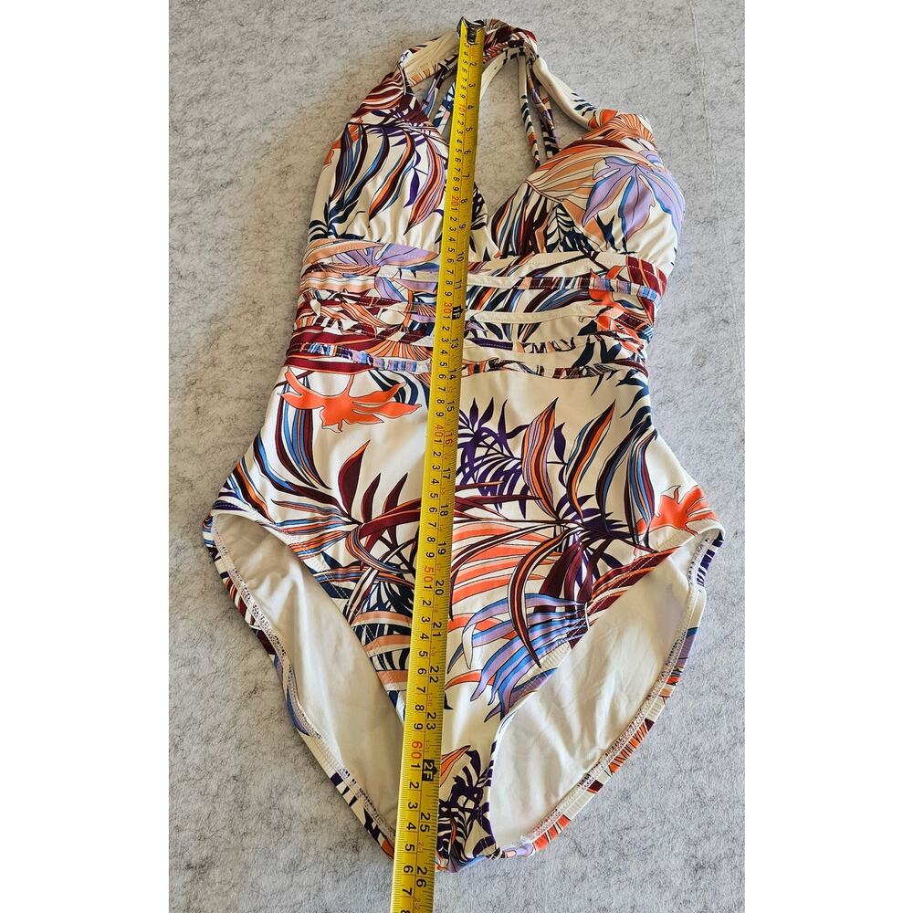 La Blanca Botanical Garden Multi-Strap Cross-Back One-Piece Swimsuit, Sz S - Picture 7 of 7